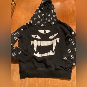 Mishka MNWKA Black Hoodie with White Graphic - M may run small - see measurement